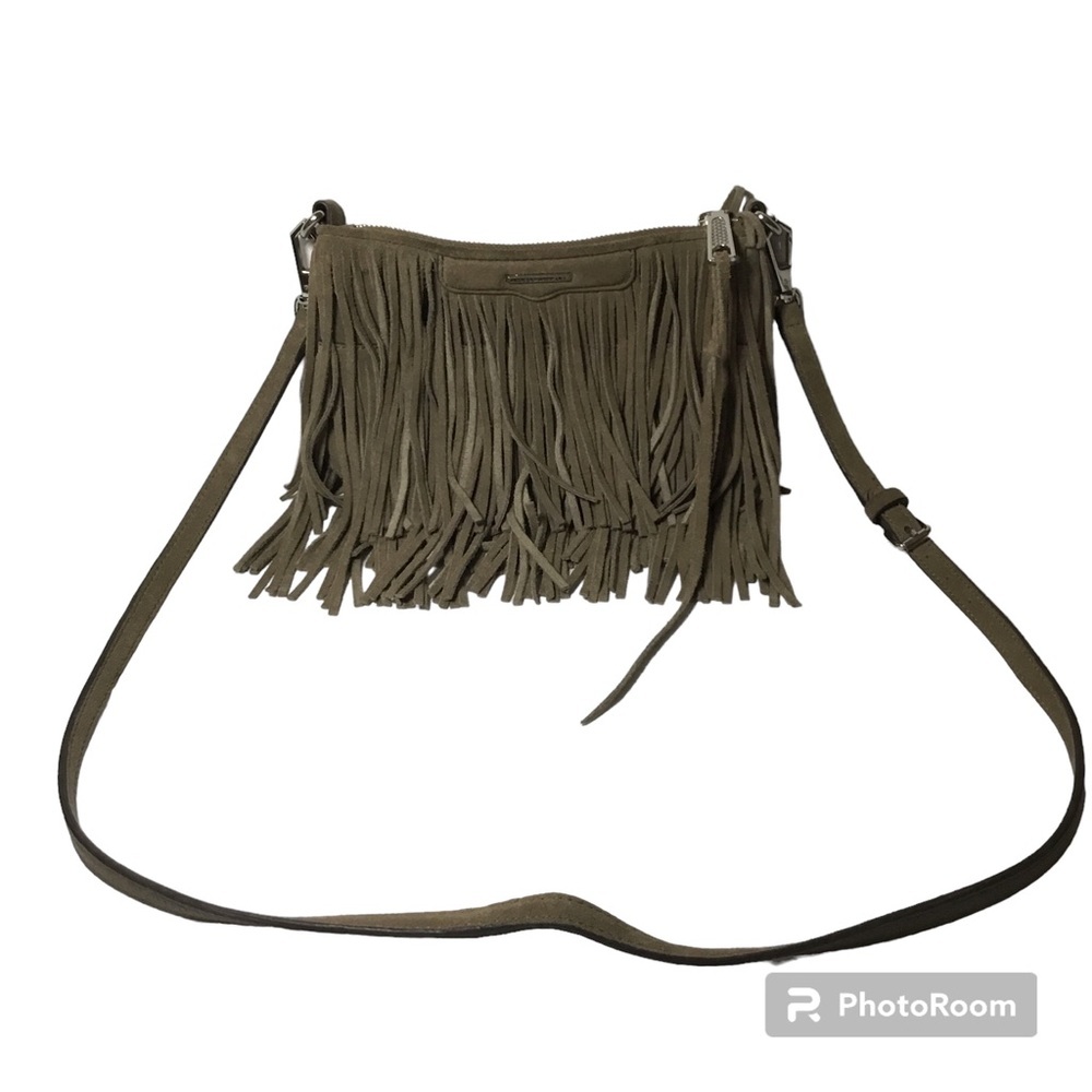 Rebecca Minkoff Women’s Taupe Suede Finn Crossbody Bag
